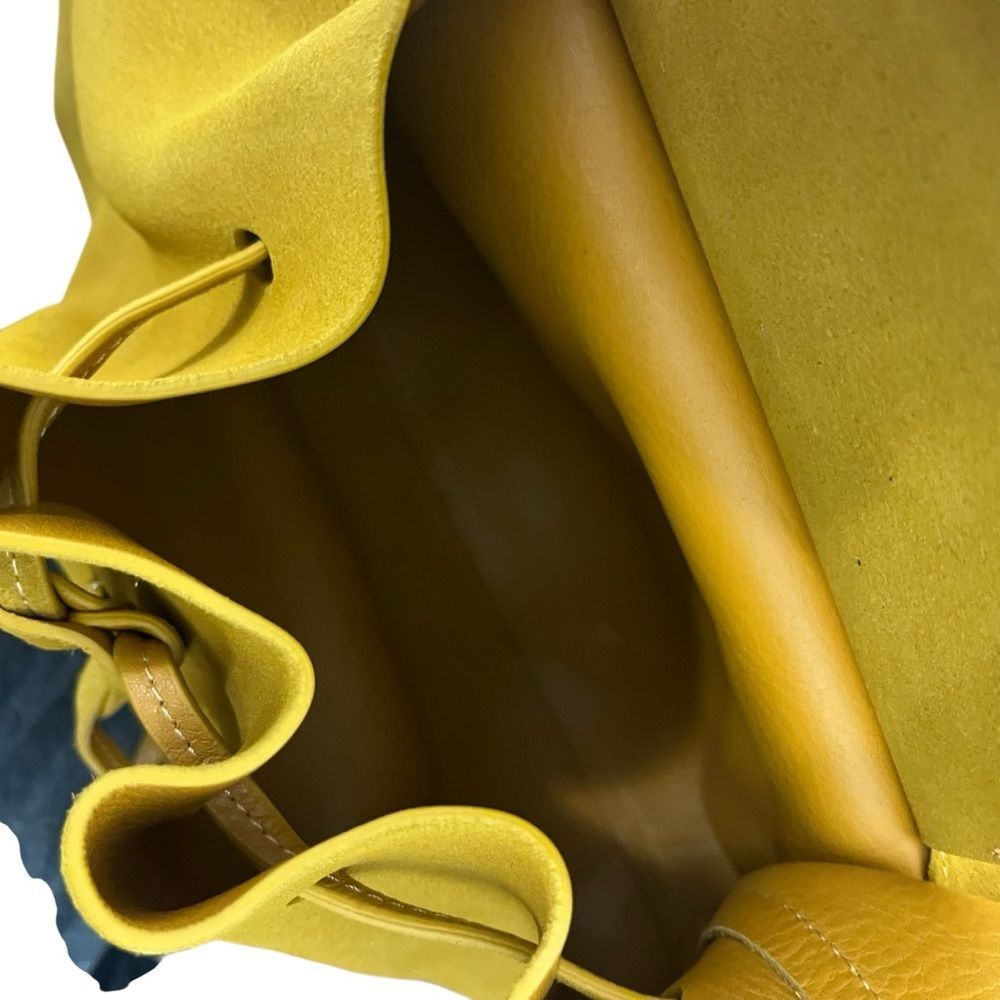 Mansur Gavriel Lady Bag Suede Mustard Yellow‎ Convertible Top Handle Shoulder - Picture 13 of 15